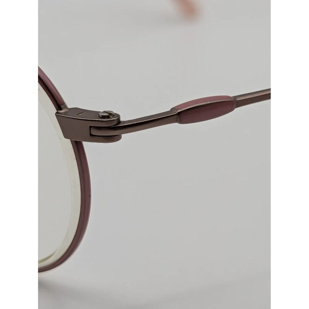 Tura Mod 760 ROS Eyeglasses Round Wire Frame Pink Japan 49-18